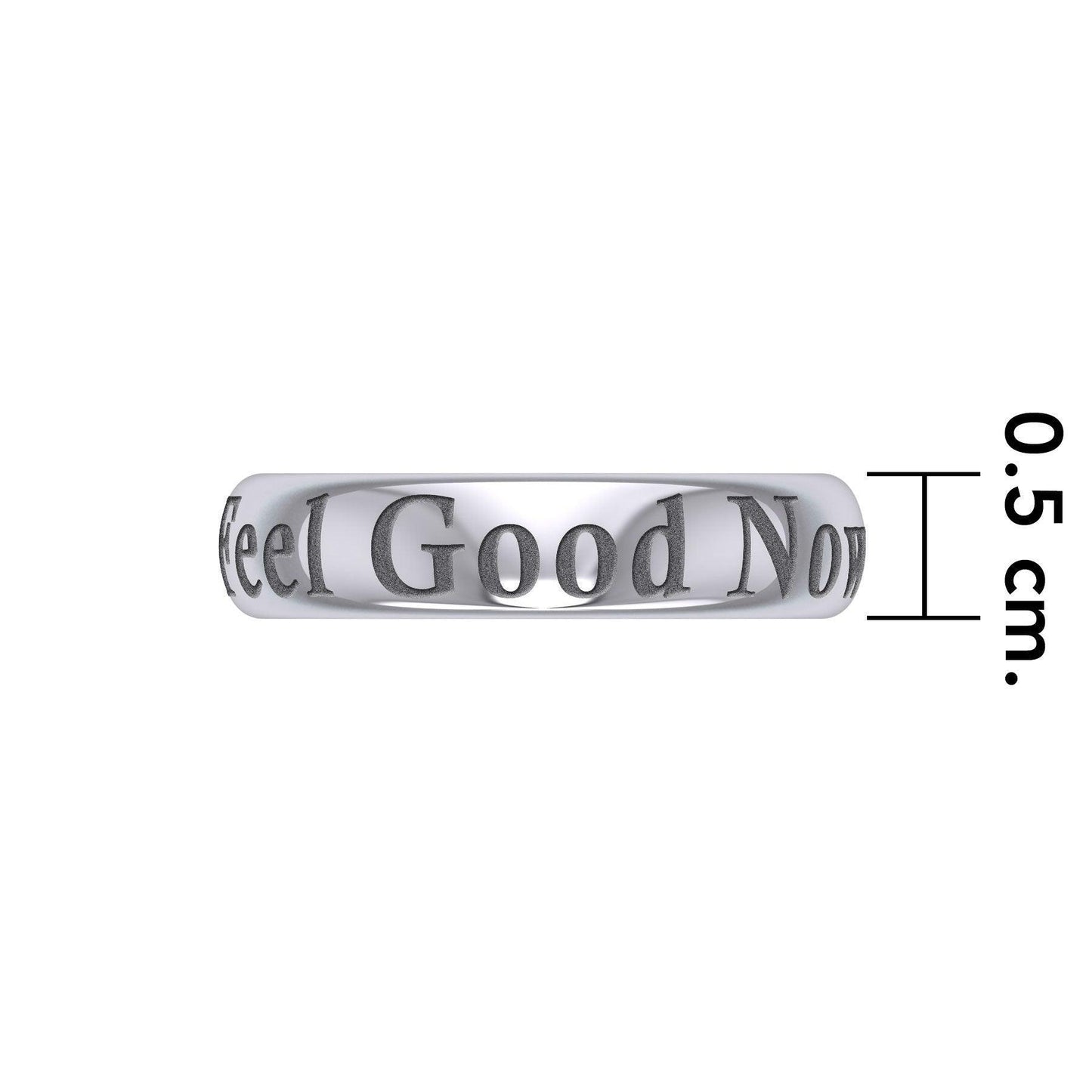 Feel Good Now Silver Band Ring TRI1096 - peterstone.dropshipping