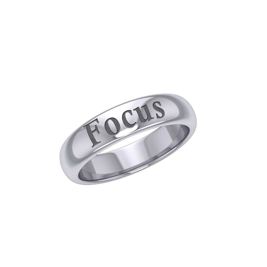 Focus Silver Band Ring TRI1097 - peterstone.dropshipping
