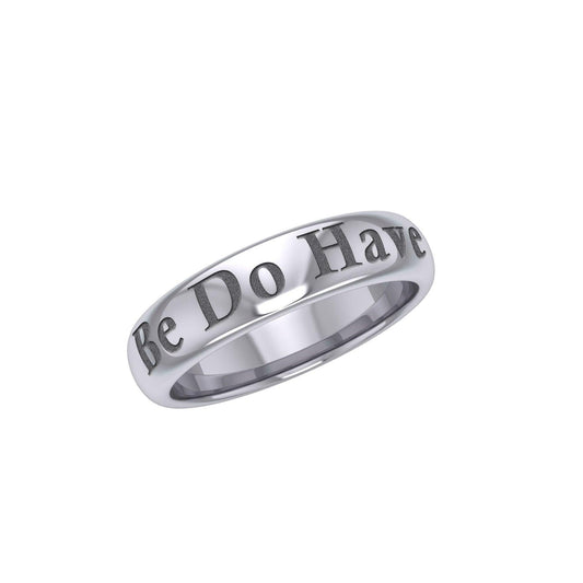 Be Do Have Silver Band Ring TRI1098 - peterstone.dropshipping
