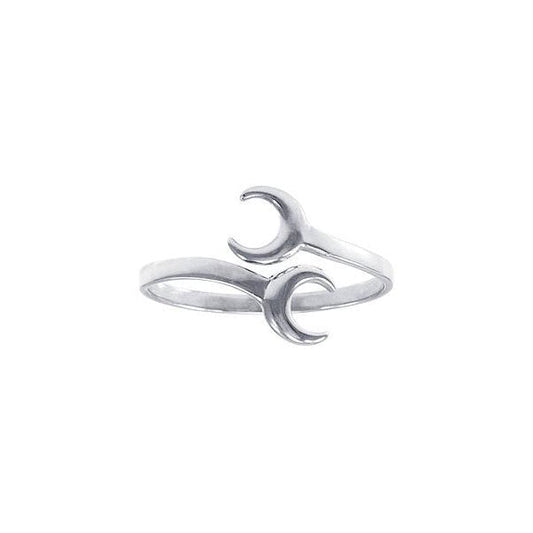 Double Crescent Moon Ring TRI1368
