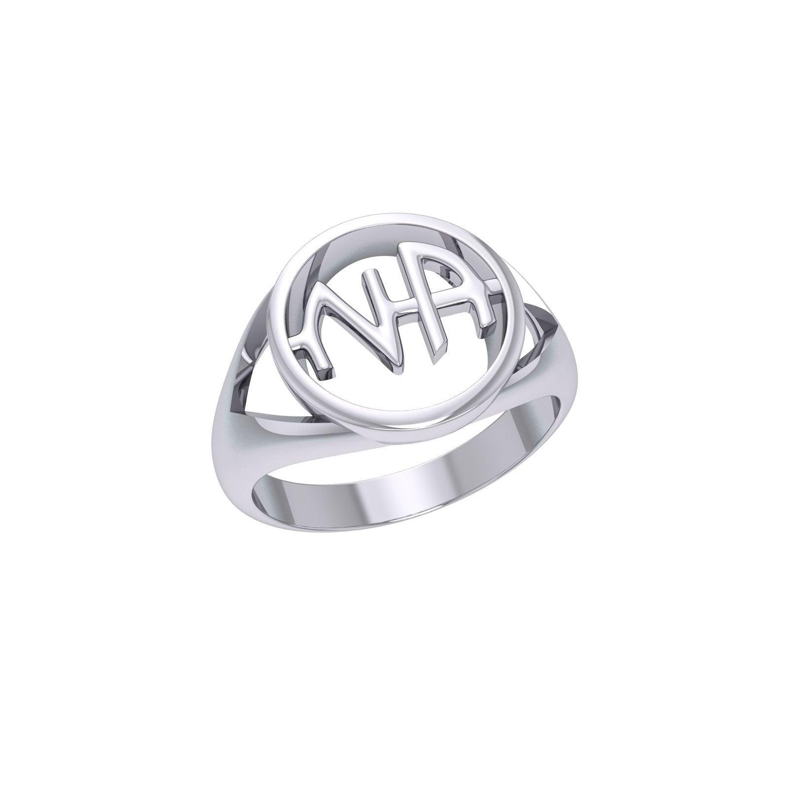 Narcotics Anonymous Silver Recovery Ring TRI1386 - peterstone.dropshipping