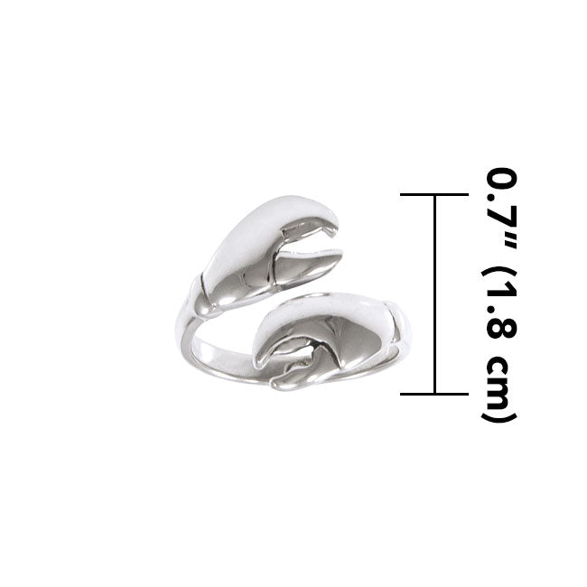 Lobster Claw Silver Wrap Ring TRI1416 Ring