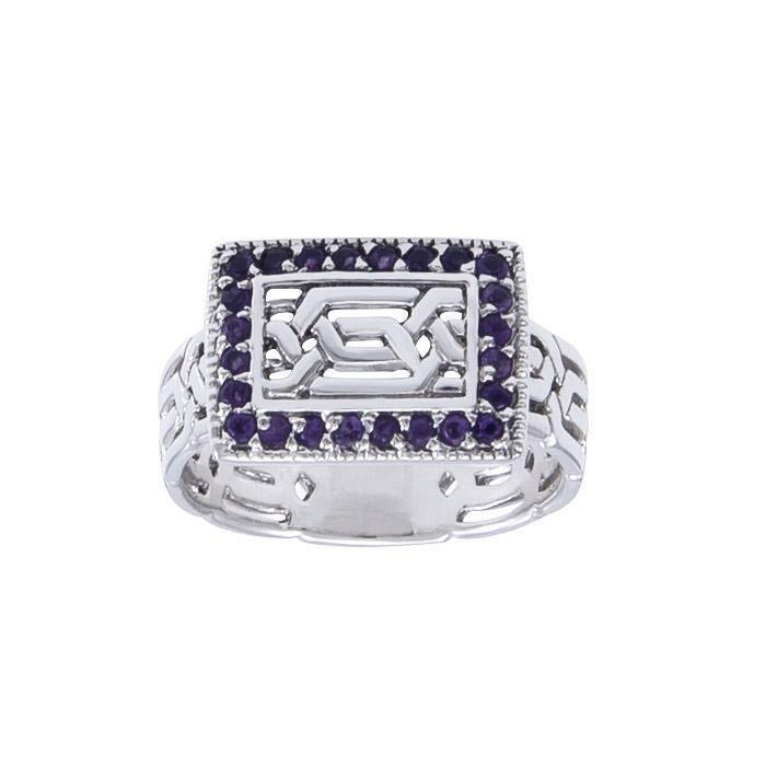 Elegant Gemstone Celtic Knotwork TRI1434