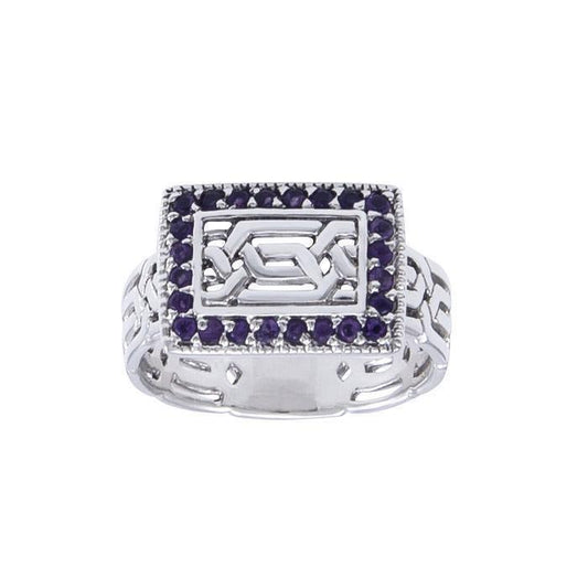 Elegant Gemstone Celtic Knotwork TRI1434