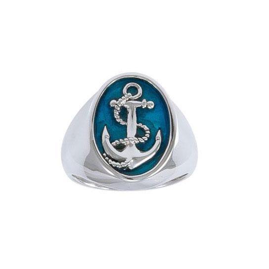 Anchor Silver Ring TRI1462 - Wholesale Jewelry