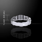 Braided Rope Silver Ring TRI1470