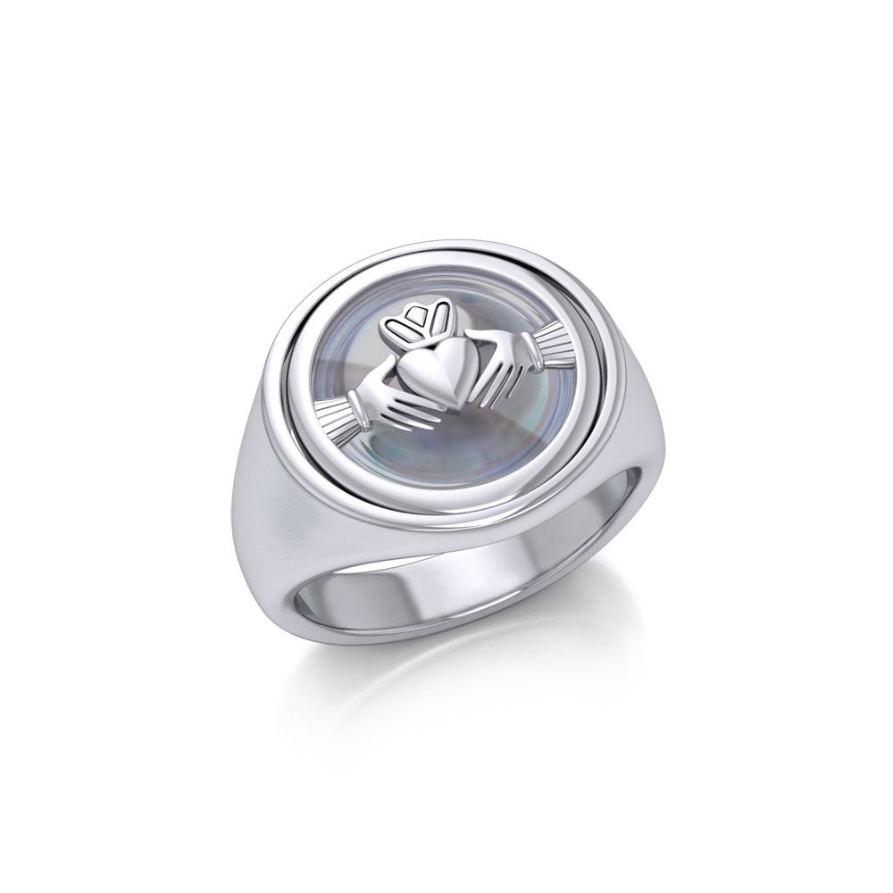 Irish Claddagh Silver Flip Ring TRI157 Ring