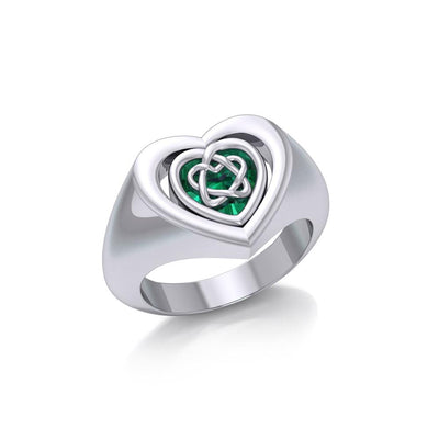 Celtic Knotwork Silver Flip Ring TRI158 Ring