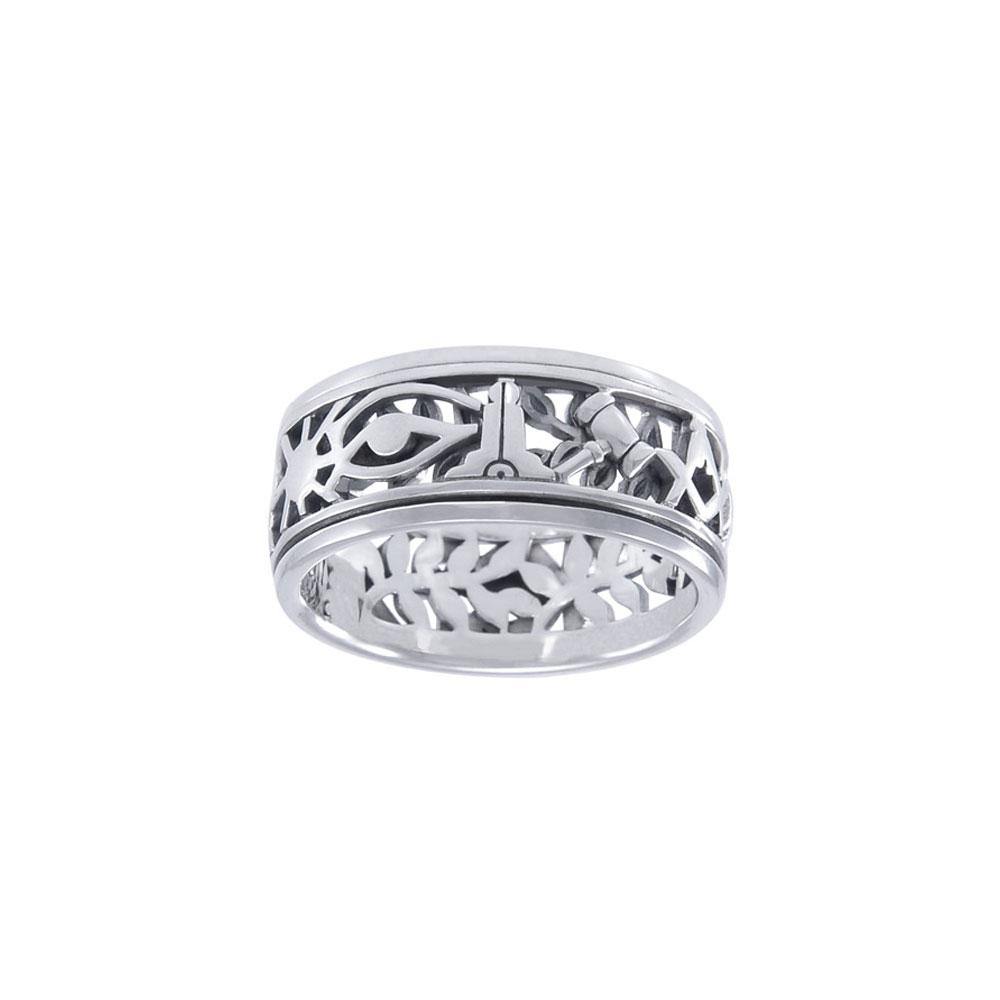 Uncovering the Natural Sense of Masonry in Spinner Ring TRI1616 Ring
