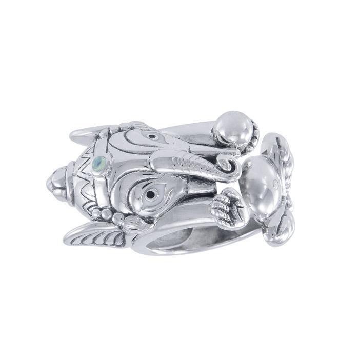Om Ganesh Silver Ring TRI1647 - Wholesale Jewelry