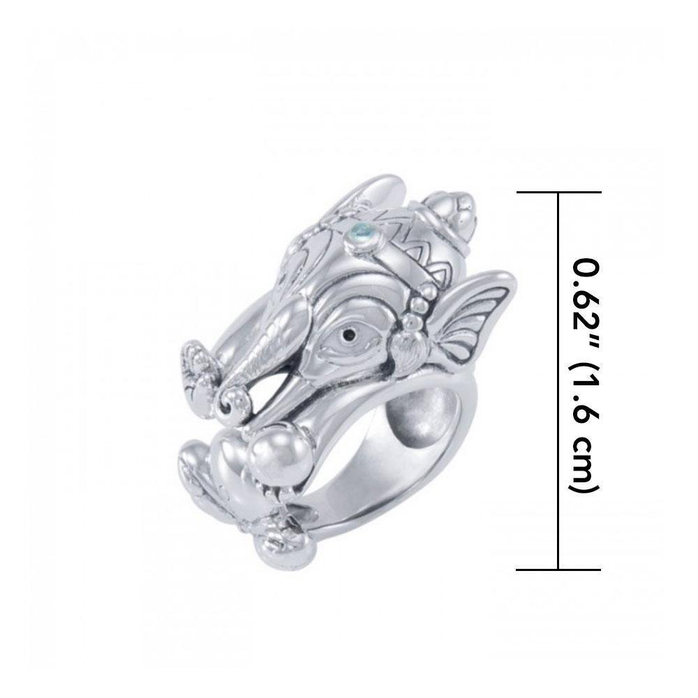 Om Ganesh Silver Ring TRI1647 - Wholesale Jewelry