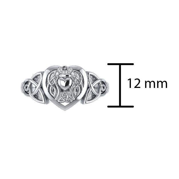 I give you my love for a lifetime ~ Celtic Knotwork and Hearts Sterling Silver Ring TRI1696 Ring