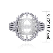 Chalice Well Sterling Silver Ring with Genuine White Quartz TRI1720