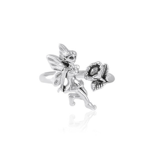 Fairy and Flower Silver Ring TRI1824 Ring