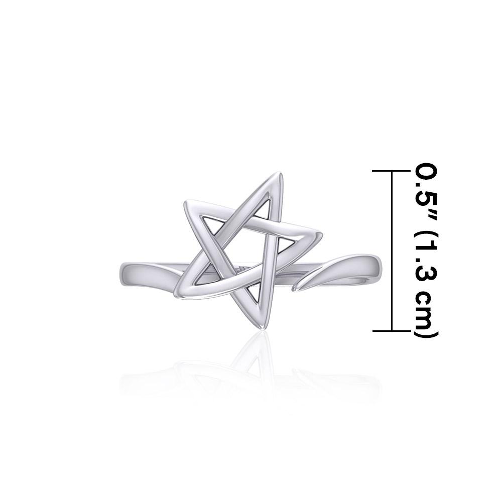 The Star Silver Wrap Ring TRI1891 - Peter Stone Wholesale