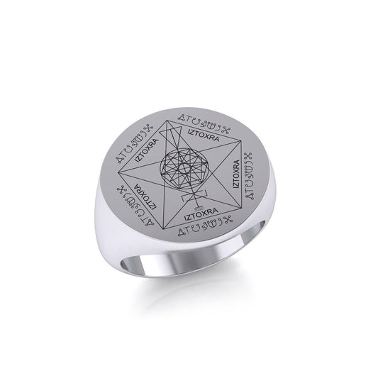 Highest Sigil Silver Ring TRI1893 - Peter Stone Wholesale