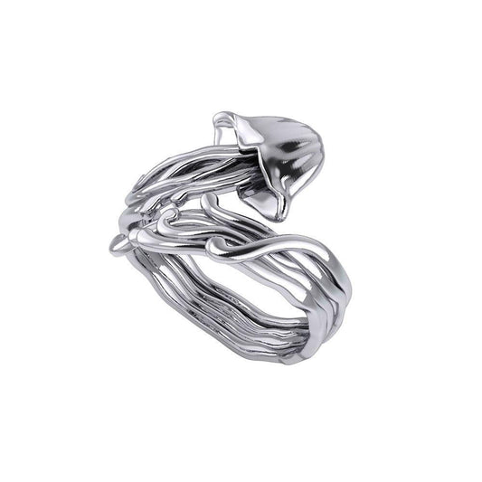 Box Jellyfish Silver Wrap Ring TRI1896 Ring