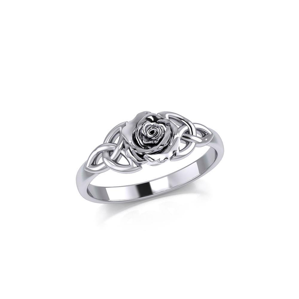 Celtic Trinity Rose Silver Ring TRI1939 Ring
