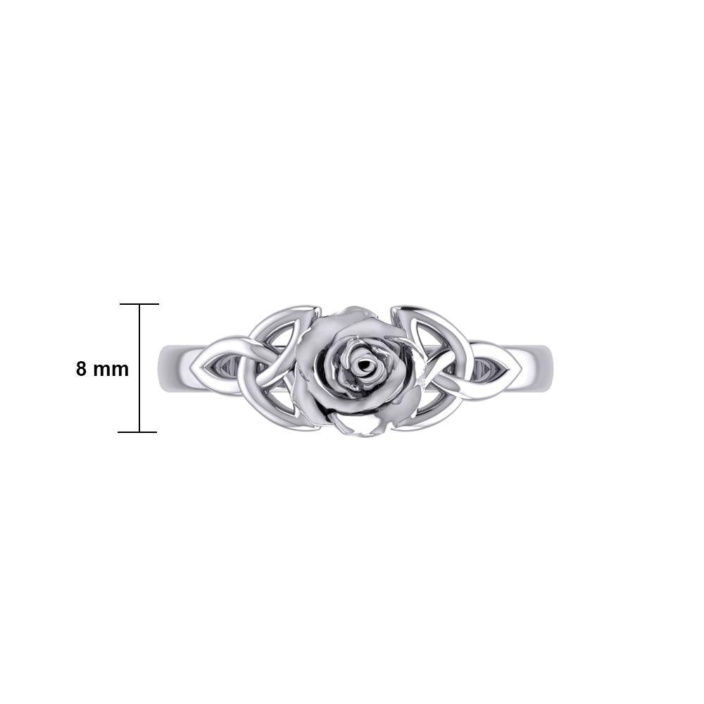 Celtic Trinity Rose Silver Ring TRI1939 Ring