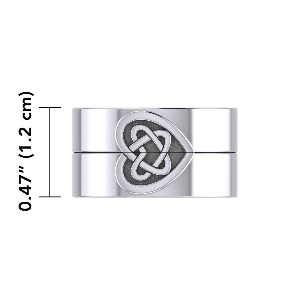 Celtic Heart Love Silver Commitment Band Ring TRI1941 Ring