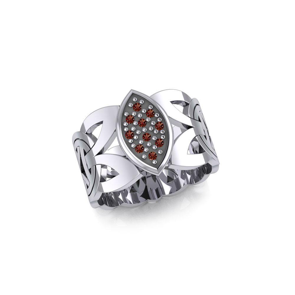 Borre Silver Ring with Gemstones TRI1948 Ring