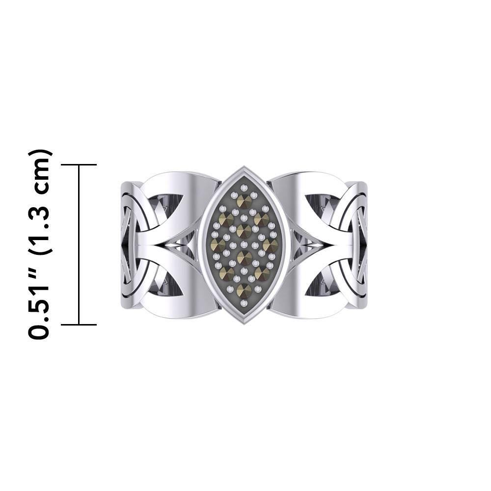 Borre Silver Ring with Gemstones TRI1948 Ring