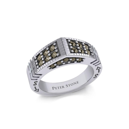 Modern Band Ring with Gemstones TRI1959 Ring