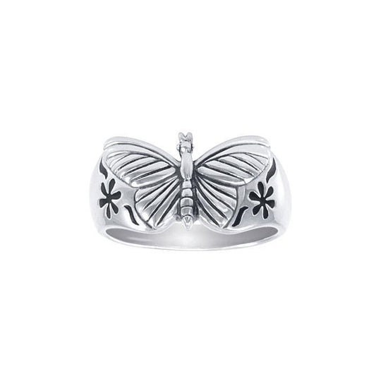 Silver Buttefly Ring TRI196