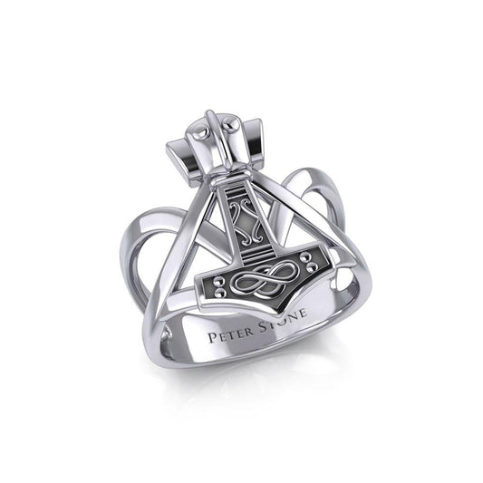 Thors Hammer Silver Ring TRI1960 Ring