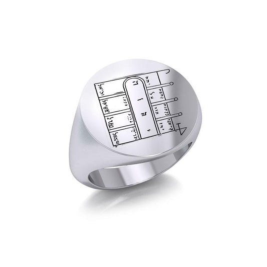 King Solomon Seals Silver Signet Men Ring TRI1989 Ring