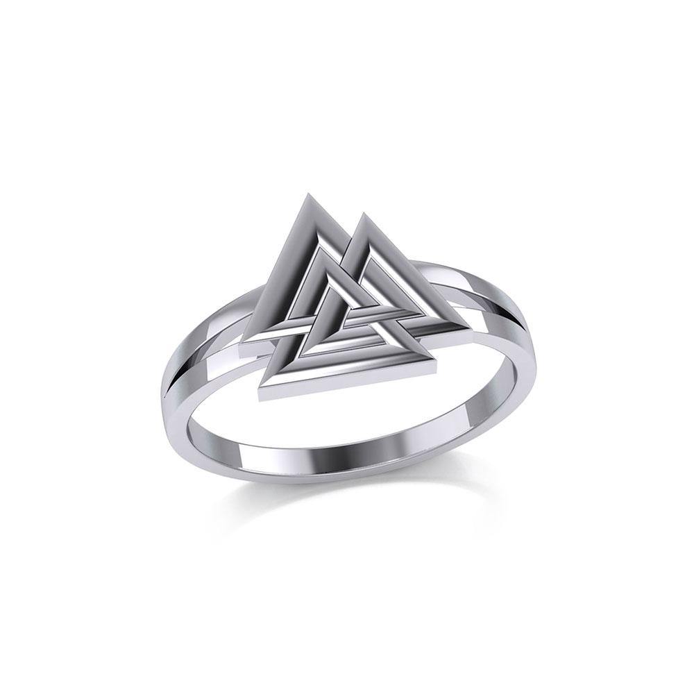 Sterling Silver Viking Valknut Ring Jewelry TRI2152 Ring