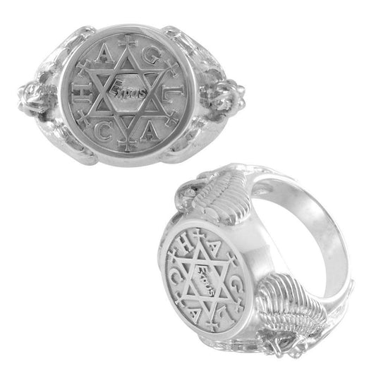Angel Talisman Occult Small Sterling Silver Ring TRI2155 Ring