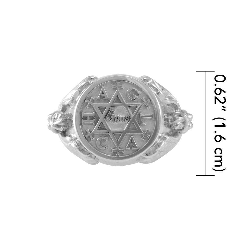 Angel Talisman Occult Small Sterling Silver Ring TRI2155 Ring