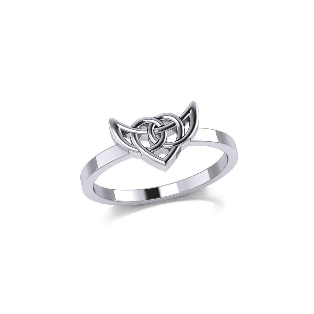 Celtic Knotwork Silver Ring TRI2166 - Peter Stone Wholesale