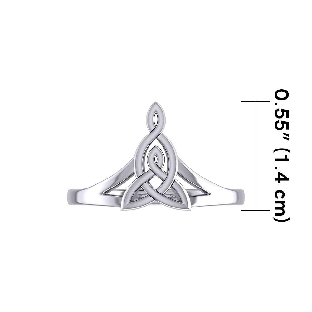 Celtic Motherhood Triquetra or Trinity Knot Silver Ring TRI2262 - Wholesale Jewelry