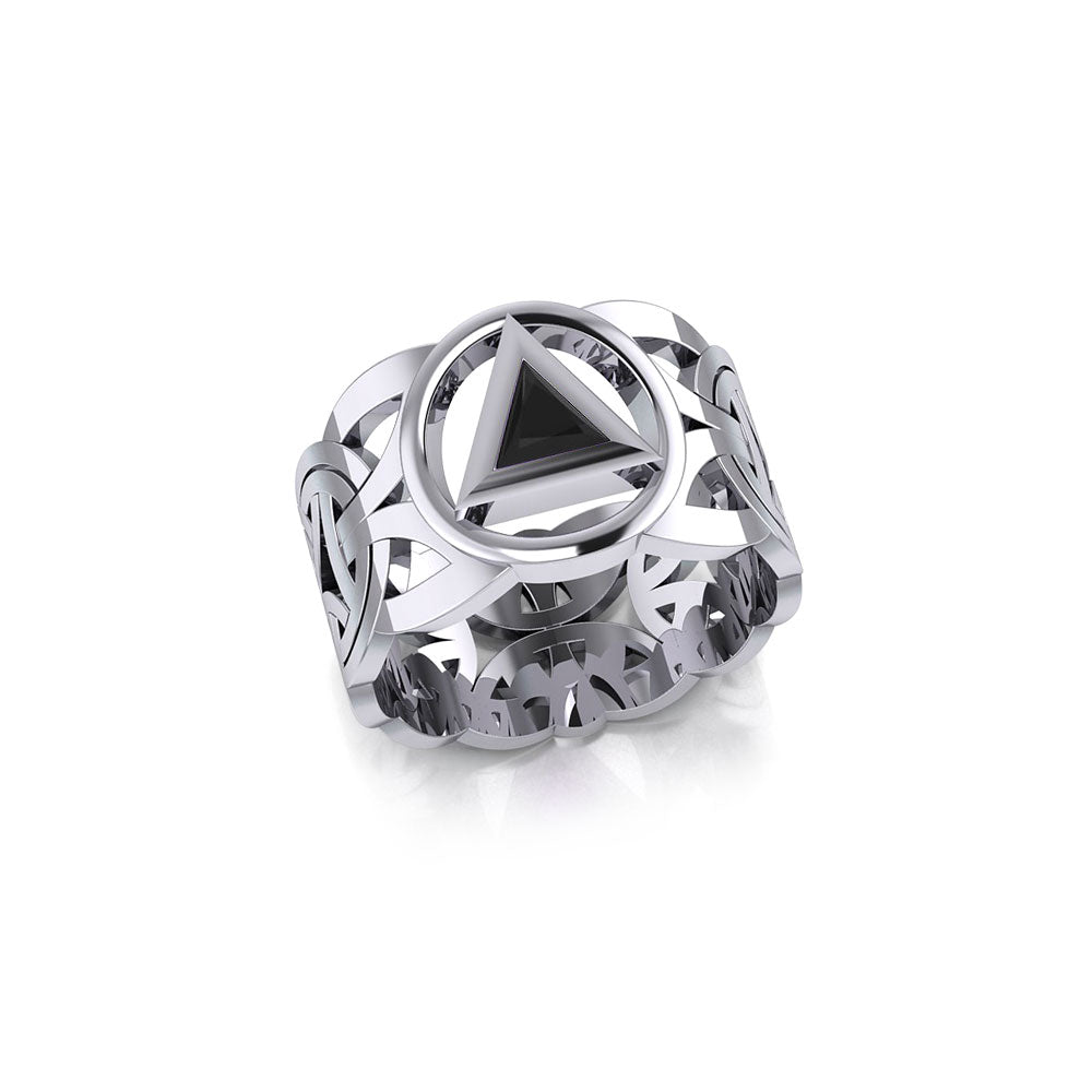 Recovery Viking Ring with Gem TRI2275 - Wholesale Jewelry
