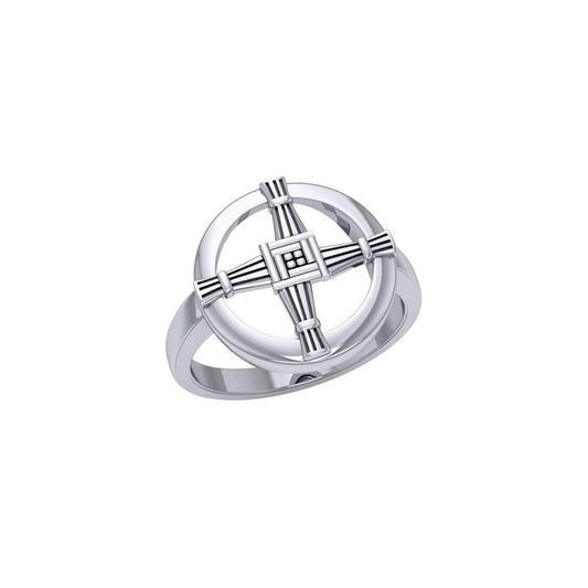 Saint Brigids Cross Silver Ring TRI2293 - peterstone.dropshipping