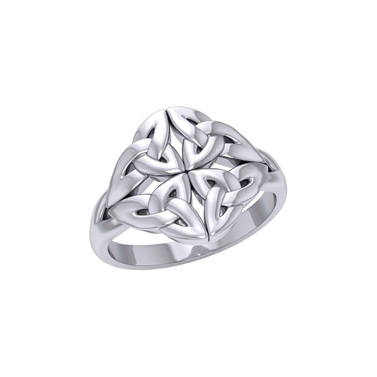 Celtic Knotwork Silver Ring TRI2356 - peterstone.dropshipping