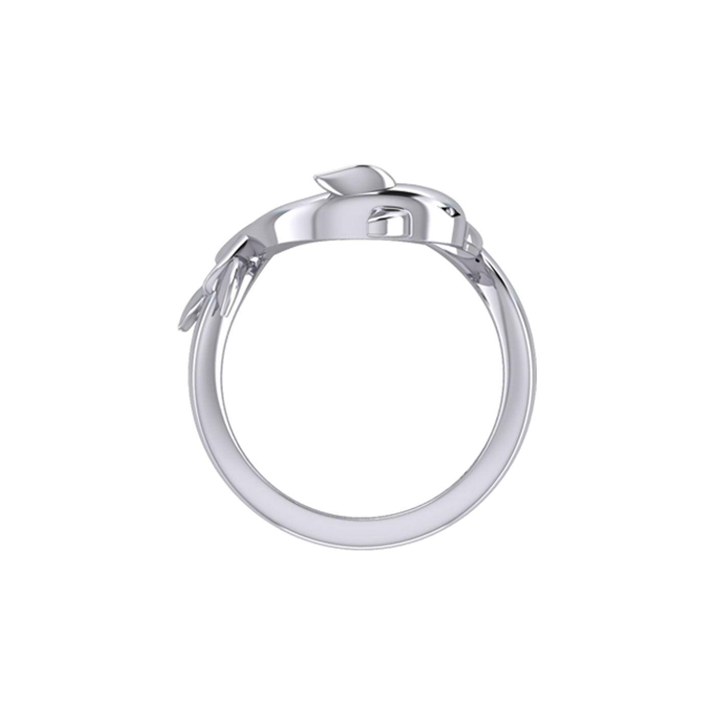 Oceanic Bonds Sterling Silver Friendly Dolphins Puzzle Ring by Peter Stone TRI2472 - peterstone.dropshipping