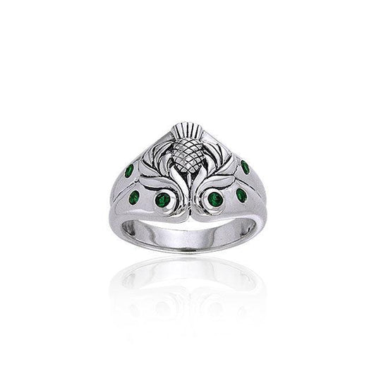 Scottish Thistle Silver Ring TRI354 Ring
