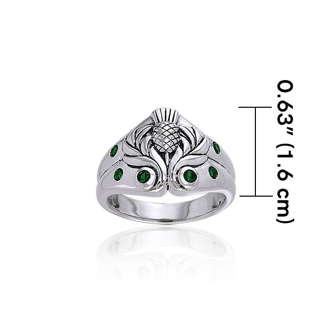Scottish Thistle Silver Ring TRI354 Ring