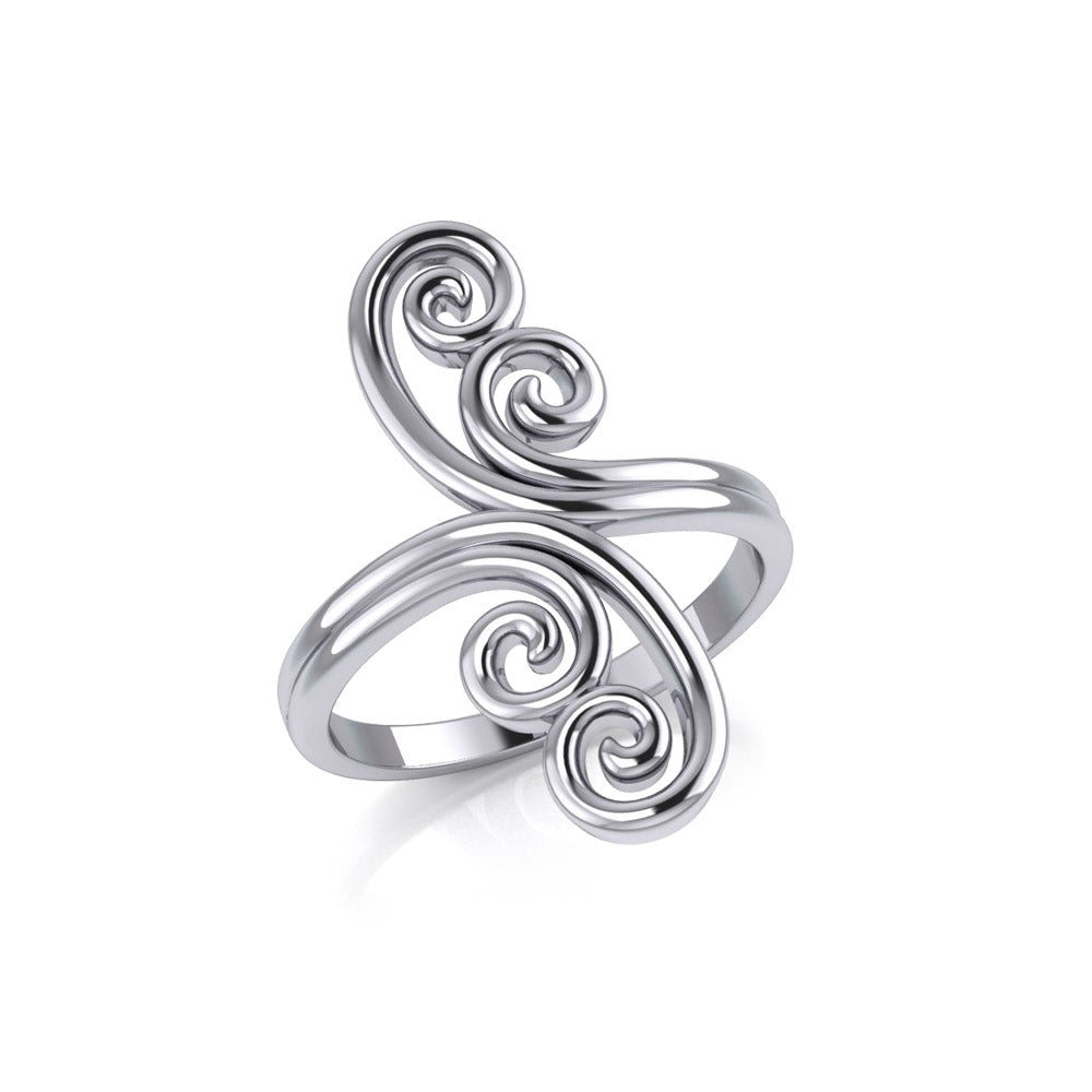Modern Abstract Silver Ring TRI389 Ring