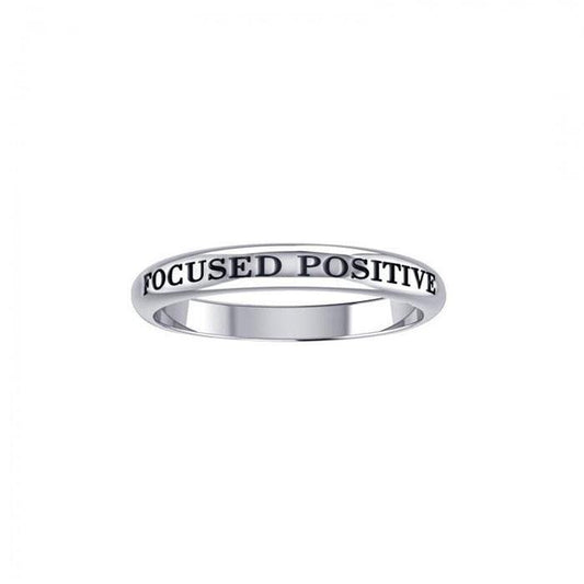 Focused Positivity Silver Ring TRI423 - Wholesale Jewelry
