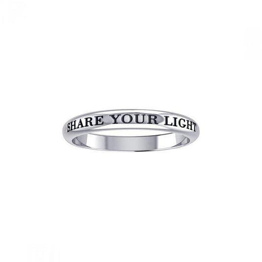 Share Your Light Silver Ring TRI427 - Wholesale Jewelry