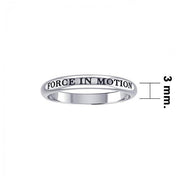 Force In Motion Silver Ring TRI430 - Wholesale Jewelry