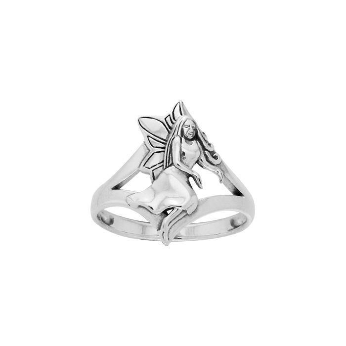 Gesturing Fairy Silver Ring TRI520