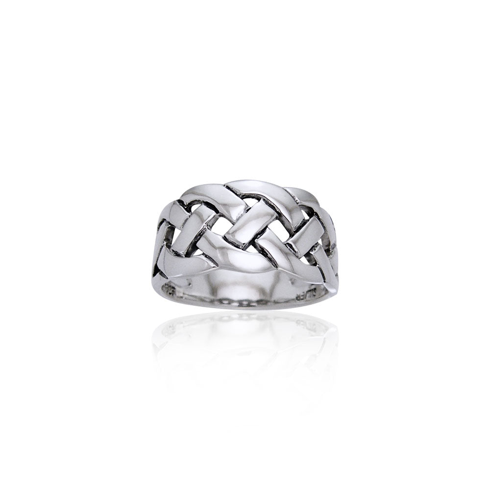 Bold Braided Celtic Knot Sterling Silver Ring TRI533 Ring