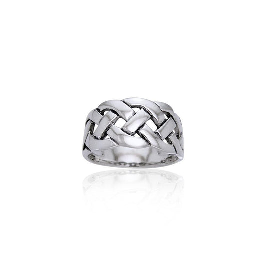 Bold Braided Celtic Knot Sterling Silver Ring TRI533 Ring