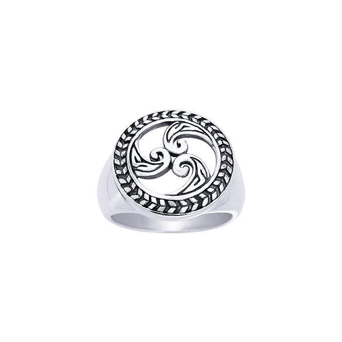 Celtic Maori Silver Ring TRI588 Ring