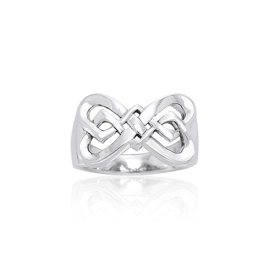 Danu Contemporary Silver Celtic Knotwork Ring TRI596 Ring